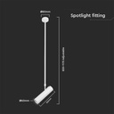 Lampada a Sospensione Cilindro Attacco GU10 Corpo in Alluminio Bianco D:60*300MM SKU-6779