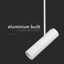 Lampada a Sospensione Cilindro Attacco GU10 Corpo in Alluminio Bianco D:60*300MM SKU-6779