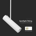 Lampada a Sospensione Attacco GU10 Struttura Telescopica Rigida Regolabile 830mm*1170mm Dimensioni spot :60*220MM Bianco SKU-7574