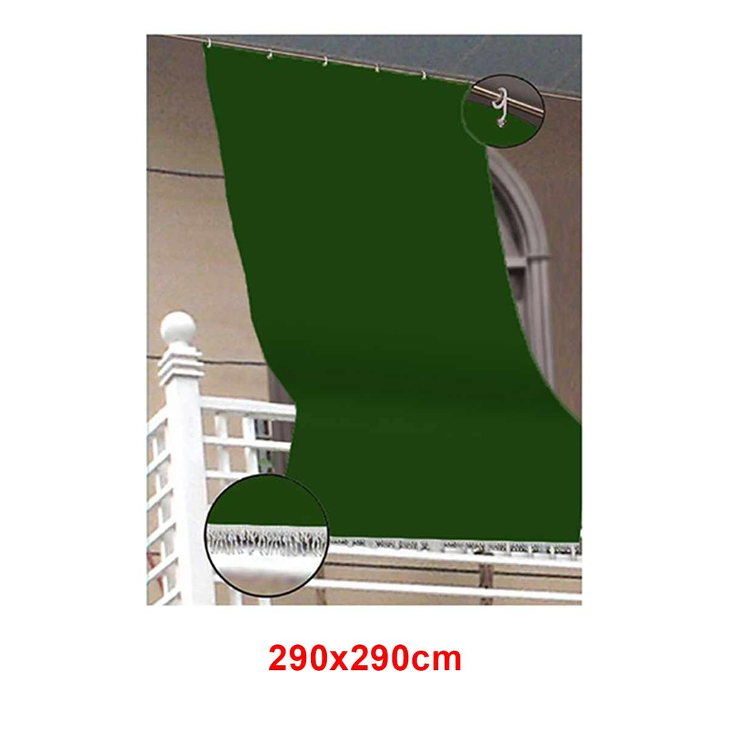 Tenda da Sole per Balcone Misura 290X290cm Colore Verde