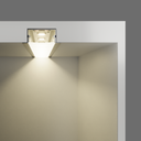 A2ZWORLD Kit Profilo Alluminio Completo Da 2 Metri Per Striscia Led, Larga Da Incasso, Dimensione 26.7*10mm, Larghezza Interna 17mm, 122g/m, Copertura Opale, Tappi Chiusura e Clip Fissaggio Incluso