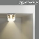 Kit Profilo Alluminio Completo Da 2 Metri Per Striscia Led, Larga e Alta, Dimensione 20*15mm, Larghezza Interna 17mm, 174g/m, Copertura Opale, Tappi Chiusura e Clip Fissaggio Incluso