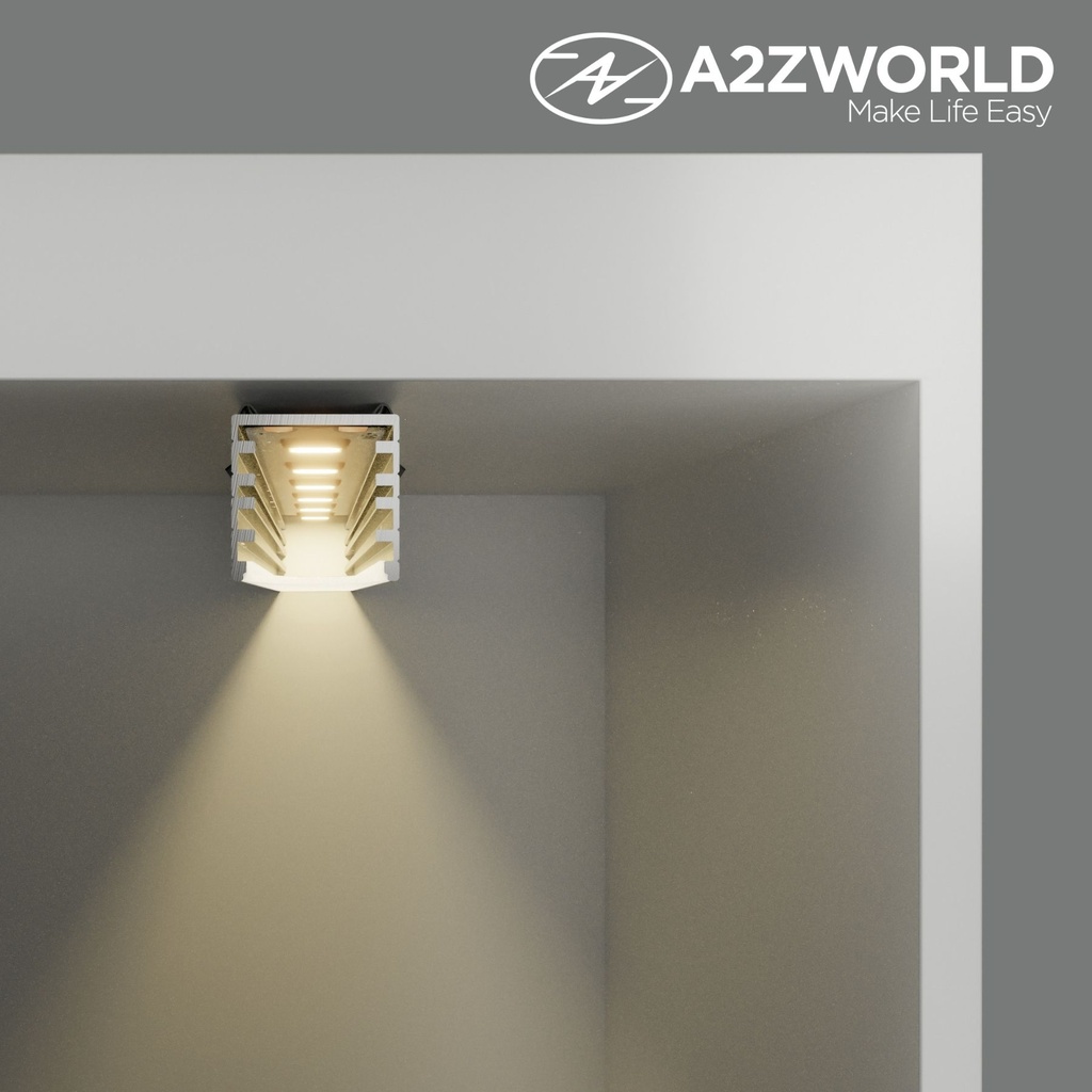 Kit Profilo Alluminio Completo Da 2 Metri Per Striscia Led, Standard Alta, Dimensione 14.2*14.3mm, Larghezza Interna 10mm, 103g/m, Copertura Opale, Tappi Chiusura e Clip Fissaggio Incluso