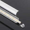 A2ZWORLD Kit Profilo Alluminio Completo Da 2 Metri Per Striscia Led, Angolare Leggera, Dimensione 15.8*15.8mm, Larghezza Interna 10mm, 77g/m, Copertura Opale, Tappi Chiusura e Clip Fissaggio Incluso