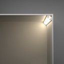 A2ZWORLD Kit Profilo Alluminio Completo Da 2 Metri Per Striscia Led, Angolare Leggera, Dimensione 15.8*15.8mm, Larghezza Interna 10mm, 77g/m, Copertura Opale, Tappi Chiusura e Clip Fissaggio Incluso