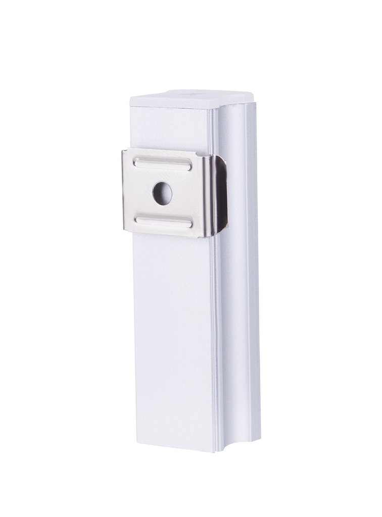 A2ZWORLD Kit Profilo Alluminio Completo Da 2 Metri Per Striscia Led, Alta Profonda, Dimensione 17.2*14.4mm, Larghezza Interna 12mm, 128g/m, Copertura Opale, Tappi Chiusura e Clip Fissaggio Incluso