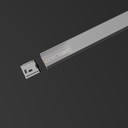 A2ZWORLD Kit Profilo Alluminio Completo Da 2 Metri Per Striscia Led, Larga Alta, Dimensione 20*20mm, Larghezza Interna 16mm, 211g/m, Copertura Opale, Tappi Chiusura e Clip Fissaggio Incluso