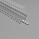 A2ZWORLD Kit Profilo Alluminio Completo Da 2 Metri Per Striscia Led, Larga Alta, Dimensione 20*20mm, Larghezza Interna 16mm, 211g/m, Copertura Opale, Tappi Chiusura e Clip Fissaggio Incluso