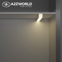 Kit Profilo Alluminio Completo Da 2 Metri Per Striscia Led, Larga Alta, Dimensione 20*20mm, Larghezza Interna 16mm, 211g/m, Copertura Opale, Tappi Chiusura e Clip Fissaggio Incluso