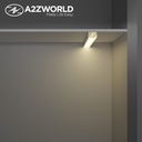 Kit Profilo Alluminio Completo Da 2 Metri Per Striscia Led, Alta, Dimensione 19.3*13mm, Larghezza Interna 15mm, 135g/m, Copertura Opale, Tappi Chiusura e Clip Fissaggio Incluso