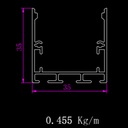 A2ZWORLD Kit Profilo Alluminio Completo Da 2 Metri Per Striscia Led, Super Larga e Alta, Dimensione 35*35mm, Larghezza Interna 30mm, 455g/m, Copertura Opale, Tappi Chiusura e Clip Fissaggio Incluso