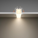 A2ZWORLD Kit Profilo Alluminio Completo Da 2 Metri Per Striscia Led, Super Larga e Alta Da Incasso, Dimensione 50*35mm, Larghezza Interna 30mm, 503g/m, Copertura Opale, Tappi Chiusura e Clip Fissaggio Incluso