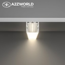 Kit Profilo Alluminio Completo Da 2 Metri Per Striscia Led, Super Larga e Alta, Dimensione 40*34.8mm, Larghezza Interna 34mm, 412g/m, Copertura Opale, Tappi Chiusura e Clip Fissaggio Incluso