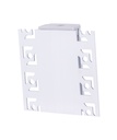 A2ZWORLD Kit Profilo Alluminio Completo Da 2 Metri Per Striscia Led, Larga Da Incasso Con Alette Scomparsa,  Dimensione 61.8*13.8mm, Larghezza Interna 20mm, 305g/m, Copertura Opale, Tappi Chiusura e Clip Fissaggio Incluso