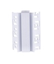A2ZWORLD Kit Profilo Alluminio Completo Da 2 Metri Per Striscia Led, Angolare Interno Da Incasso Con Alette Scomparsa,  Dimensione 46.27*23.2mm, Larghezza Interna 10mm, 279g/m, Copertura Opale, Tappi Chiusura e Clip Fissaggio Incluso