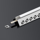 A2ZWORLD Kit Profilo Alluminio Completo Da 2 Metri Per Striscia Led, Angolare Esterno Da Incasso Con Alette Scomparsa,  Dimensione 47.3*22.6mm, Larghezza Interna 10mm, 242g/m, Copertura Opale, Tappi Chiusura e Clip Fissaggio Incluso