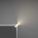 A2ZWORLD Kit Profilo Alluminio Completo Da 2 Metri Per Striscia Led, Angolare Esterno Da Incasso Con Alette Scomparsa,  Dimensione 47.3*22.6mm, Larghezza Interna 10mm, 242g/m, Copertura Opale, Tappi Chiusura e Clip Fissaggio Incluso