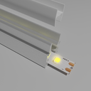 A2ZWORLD Kit Profilo Alluminio Completo Da 2 Metri Per Striscia Led, Slim, Dimensione 10.9*11.2mm, Larghezza Interna 5mm, 95g/m, Copertura Opale, Tappi Chiusura e Clip Fissaggio Incluso