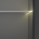 Kit Profilo Alluminio Completo Da 2 Metri Per Striscia Led, Slim, Dimensione 10.9*11.2mm, Larghezza Interna 5mm, 95g/m, Copertura Opale, Tappi Chiusura e Clip Fissaggio Incluso