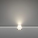 A2ZWORLD Kit Profilo Alluminio Completo Da 2 Metri Per Striscia Led, Larga Da Incasso, Dimensione 27.1*11.3mm, Larghezza Interna 12mm, 224g/m, Copertura Opale, Tappi Chiusura e Clip Fissaggio Incluso