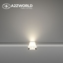 Kit Profilo Alluminio Completo Da 2 Metri Per Striscia Led, Larga Da Incasso, Dimensione 27.1*11.3mm, Larghezza Interna 12mm, 224g/m, Copertura Opale, Tappi Chiusura e Clip Fissaggio Incluso