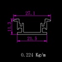 A2ZWORLD Kit Profilo Alluminio Completo Da 2 Metri Per Striscia Led, Larga e Alta Da Incasso, Dimensione 21.3*25.6mm, Larghezza Interna 12mm, 317g/m, Copertura Opale, Tappi Chiusura e Clip Fissaggio Incluso