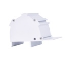 A2ZWORLD Kit Profilo Alluminio Completo Da 2 Metri Per Striscia Led, Da Cartongesso Illuminazione Indiritta, Dimensione 95.5*70.1mm, Larghezza Interna 20mm, 1333g/m, Copertura Opale, Tappi Chiusura e Clip Fissaggio Incluso