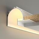 A2ZWORLD Kit Profilo Alluminio Completo Da 2 Metri Per Striscia Led, Da Cartongesso Illuminazione Indiritta, Dimensione 95.5*70.1mm, Larghezza Interna 20mm, 1333g/m, Copertura Opale, Tappi Chiusura e Clip Fissaggio Incluso