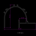 A2ZWORLD Kit Profilo Alluminio Completo Da 2 Metri Per Striscia Led, Da Cartongesso Illuminazione Indiritta, Dimensione 95.5*70.1mm, Larghezza Interna 20mm, 1333g/m, Copertura Opale, Tappi Chiusura e Clip Fissaggio Incluso