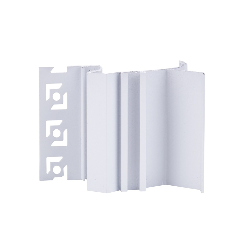A2ZWORLD Kit Profilo Alluminio Completo Da 2 Metri Per Striscia Led, Da Cartongesso Illuminazione Indiritta, Dimensione 77.9*70.3mm, Larghezza Interna 10.5mm, 675g/m, Copertura Opale, Tappi Chiusura e Clip Fissaggio Incluso