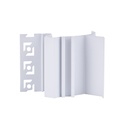 A2ZWORLD Kit Profilo Alluminio Completo Da 2 Metri Per Striscia Led, Da Cartongesso Illuminazione Indiritta, Dimensione 77.9*70.3mm, Larghezza Interna 10.5mm, 675g/m, Copertura Opale, Tappi Chiusura e Clip Fissaggio Incluso