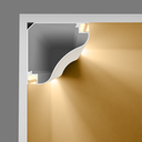 A2ZWORLD Kit Profilo Alluminio Completo Da 2 Metri Per Striscia Led, Angolare Doppio Illuminazione (2 Pezzi), Dimensione 69.1*69.1mm, Larghezza Interna 9.6mm, 832g/m, Copertura Opale, Tappi Chiusura e Clip Fissaggio Incluso