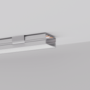 A2ZWORLD Kit Profilo Alluminio Completo Da 2 Metri Per Striscia Led, Larga Standard, Dimensione 19.7*10mm, Larghezza Interna 17mm, 109g/m, Copertura Opale, Tappi Chiusura e Clip Fissaggio Incluso