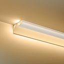 A2ZWORLD Kit Profilo Alluminio Completo Da 2 Metri Per Striscia Led, Angolare Per Battiscopa e Soffitto (2 Pezzi), Dimensione 36.4*60.2mm, Larghezza Interna 9.6mm, 676g/m, Copertura Opale, Tappi Chiusura e Clip Fissaggio Incluso