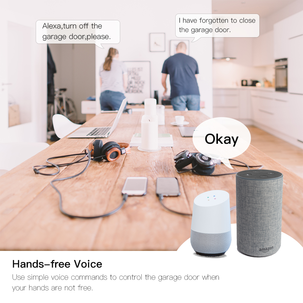 MeanWell Kit Smart WIFI Garage Opener Apri Saracinesca Serrande Cancello WIFI 2.4G TUYA, Smart Life AC 100-250V 50/60HZ IP20