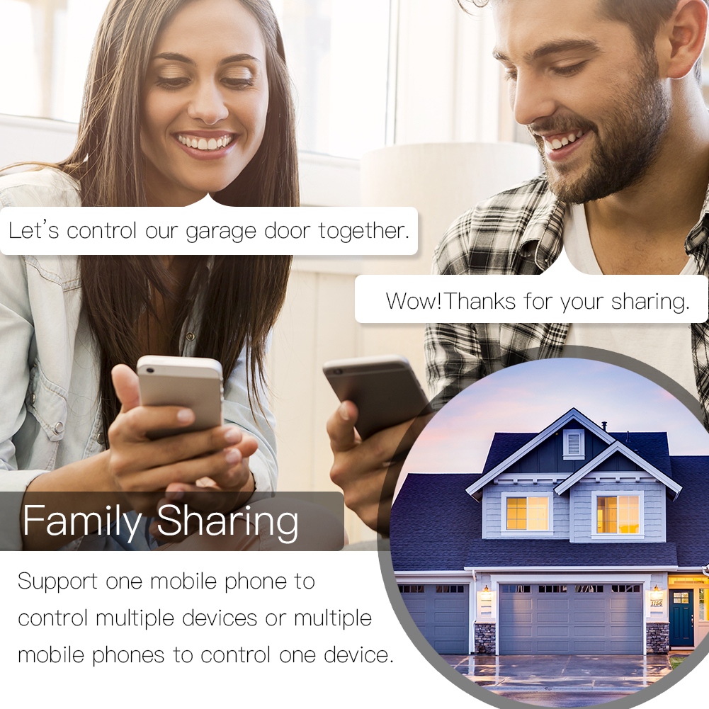 MeanWell Kit Smart WIFI Garage Opener Apri Saracinesca Serrande Cancello WIFI 2.4G TUYA, Smart Life AC 100-250V 50/60HZ IP20