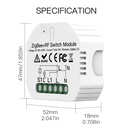 MeanWell Interruttore Smart ZigBee RF433 2 In 1 ZigBee, RF 433MHz TUYA, Smart Life 10A AC 90-250V 50/60HZ 2200W   IP20