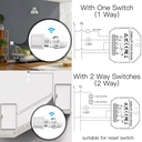 MeanWell Interruttore Smart ZigBee RF433 2 In 1 ZigBee, RF 433MHz TUYA, Smart Life 10A AC 90-250V 50/60HZ 2200W   IP20