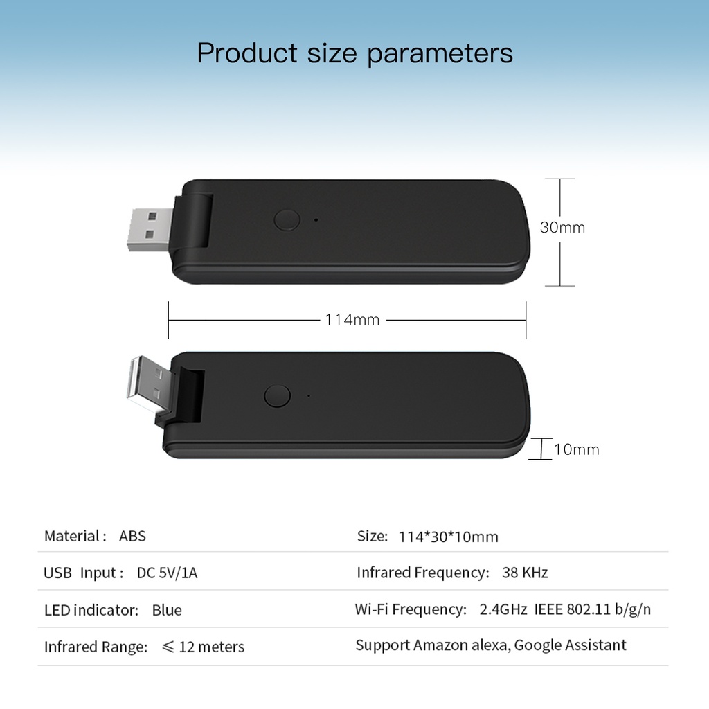 Telecomando USB Smart Controller Remote WIFI IR RF433 RF315 WIFI,IR,RF433,RF315 TUYA, Smart Life 5V USB IP20