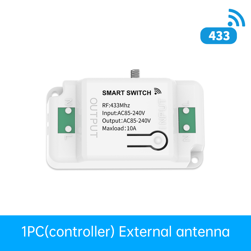 MeanWell Interruttore RF Wireless Telecomando Senza Batteria 2 Tasti RF 433MHz Generatore Corrente Automatico 2 Tasti Quadrato Per Scatola 502 IP20 Bianco