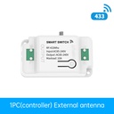 MeanWell Interruttore RF Wireless Telecomando Senza Batteria 2 Tasti RF 433MHz Generatore Corrente Automatico 2 Tasti Quadrato Per Scatola 502 IP20 Bianco