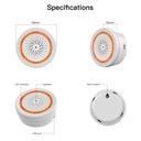 MeanWell Sirena Allarme Sensore di Luce e Sonoro ZigBee Protocollo ZigBee 3.0 TUYA, Smart Life 5V IP20
