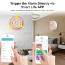MeanWell Sirena Allarme Sensore di Luce e Sonoro ZigBee Protocollo ZigBee 3.0 TUYA, Smart Life 5V IP20