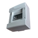 MeanWell centralino da parete senza portello 4 moduli, grigio RAL 7035, 145x155x85 mm, IP40, ideale per installazioni elettriche interne