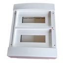 MeanWell centralino da parete senza portello 24 moduli, grigio RAL 7035, 250x340x95 mm, IP40, ideale per installazioni elettriche interne