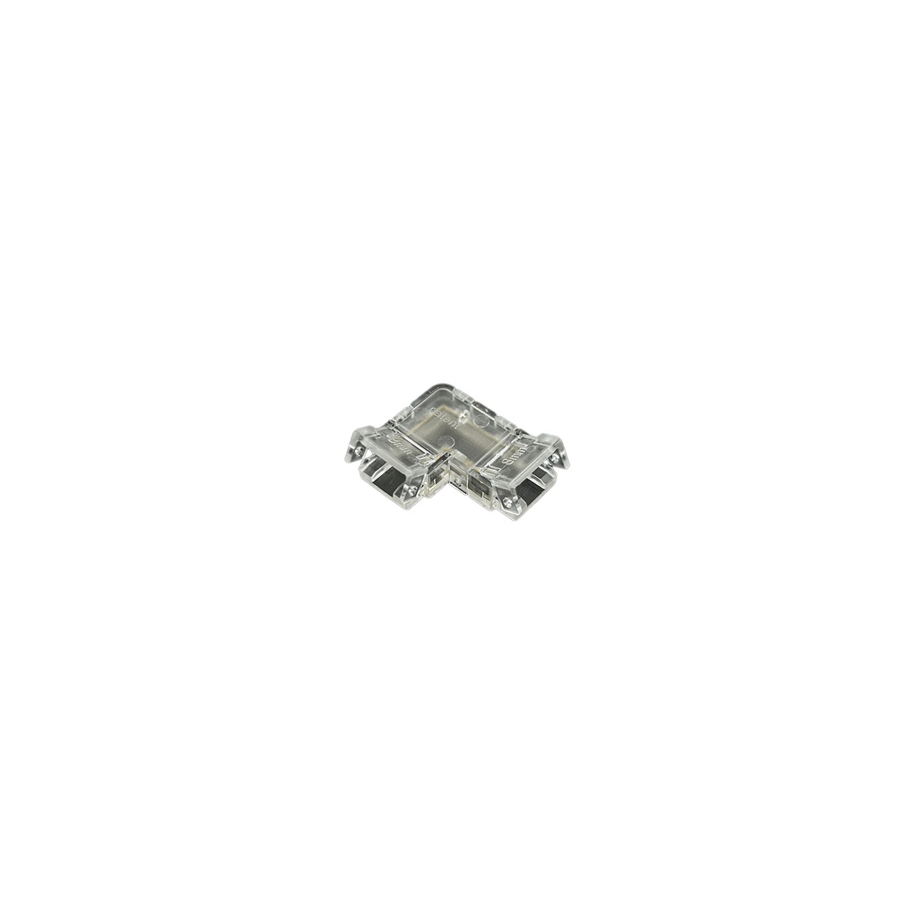 10 Pezzi Connettore Trasparente Invisibile 8mm Angolare 90° 2 PIN Per Unire In Angolo 2 Striscie Led Smd COB con Passo da 8mm Senza Saldare