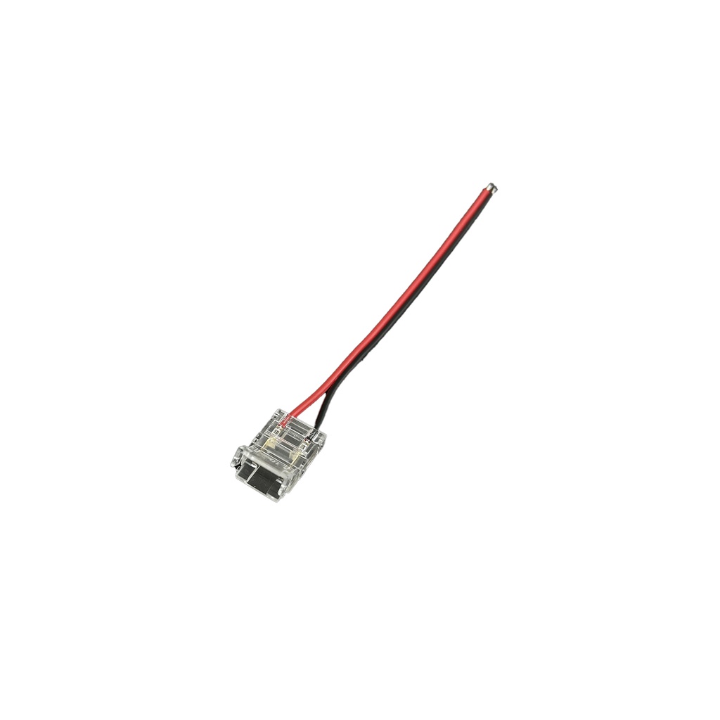 10 Pezzi Connettore Trasparente Invisibile 10mm 2 PIN Per Chiudere 2 Striscie Led Smd COB con Passo da 10mm Senza Saldare