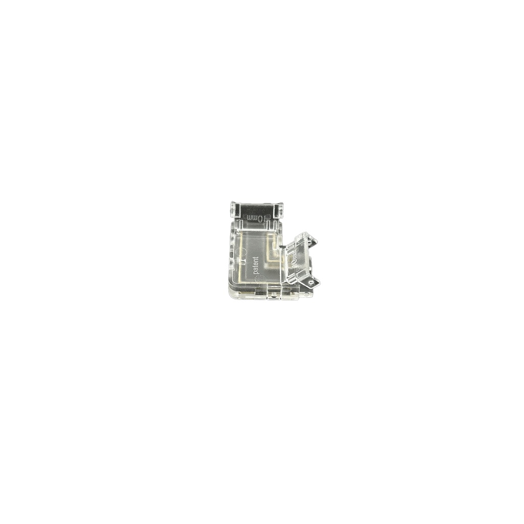 10 Pezzi Connettore Trasparente Invisibile 10mm Angolare 90° 2 PIN Per Unire In Angolo 2 Striscie Led Smd COB con Passo da 10mm Senza Saldare