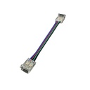 10 Pezzi Connettore Trasparente Invisibile 10mm RGB 4 PIN Per Collegare 2 Striscie Led Smd COB RGB con Passo da 10mm Senza Saldare