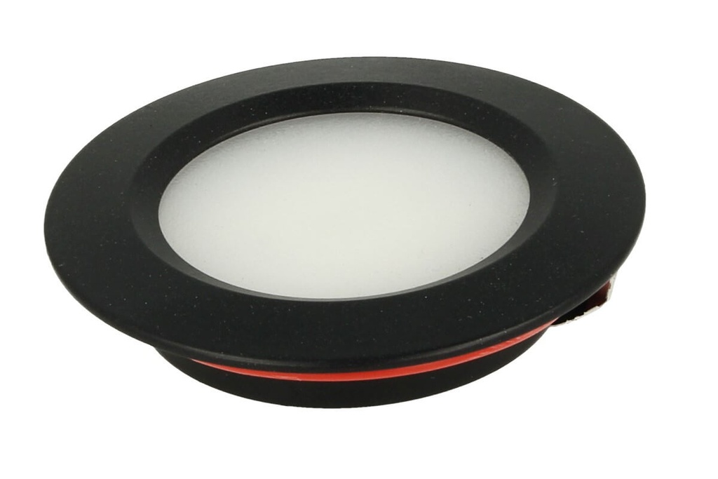 MeanWell Mini Faretto Da Incasso DC10-30V 3W 140LM/W D Bianco Neutro 4000K  >80 120° SI, PWM IP40 Φ68X15mm 420 Lumen CE > 30000 Ore > 15000 Nero